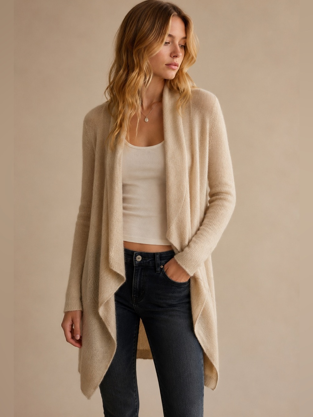 Suzy Shier Draped Open Front Cardigan XS Screen Worn Cruel Intentions